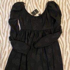 Forever 21 Sunflower Dress Black